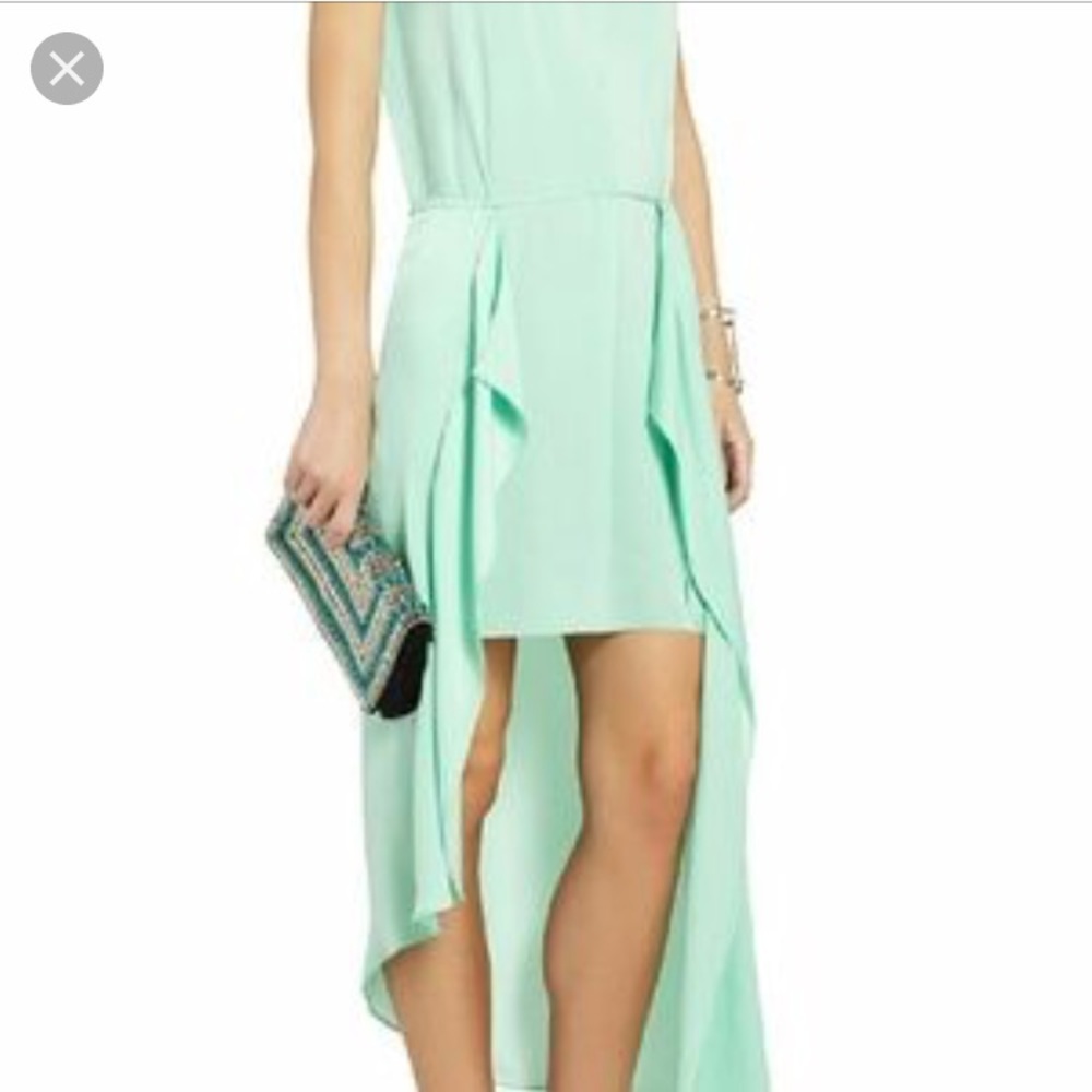 Sea foam green BCBG asymmetrical dress